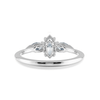Jewelove™ Rings I VS / Women's Band only 0.70cts Marquise Cut Solitaire with Pear Cut Diamond Accents Platinum Ring JL PT 1208-B