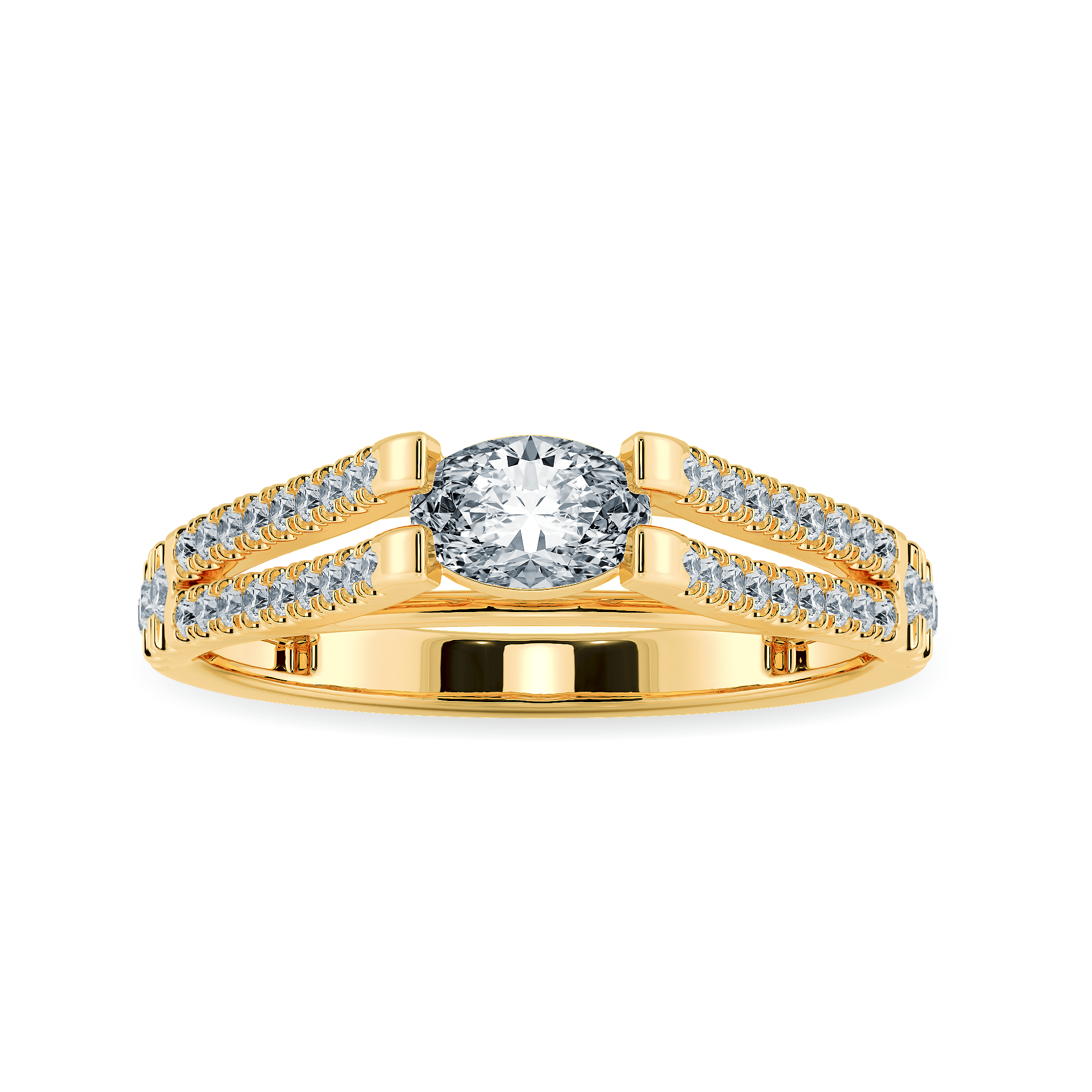 Classic Wedding Band for Men & Women 18k 2-Tone Gold Ring