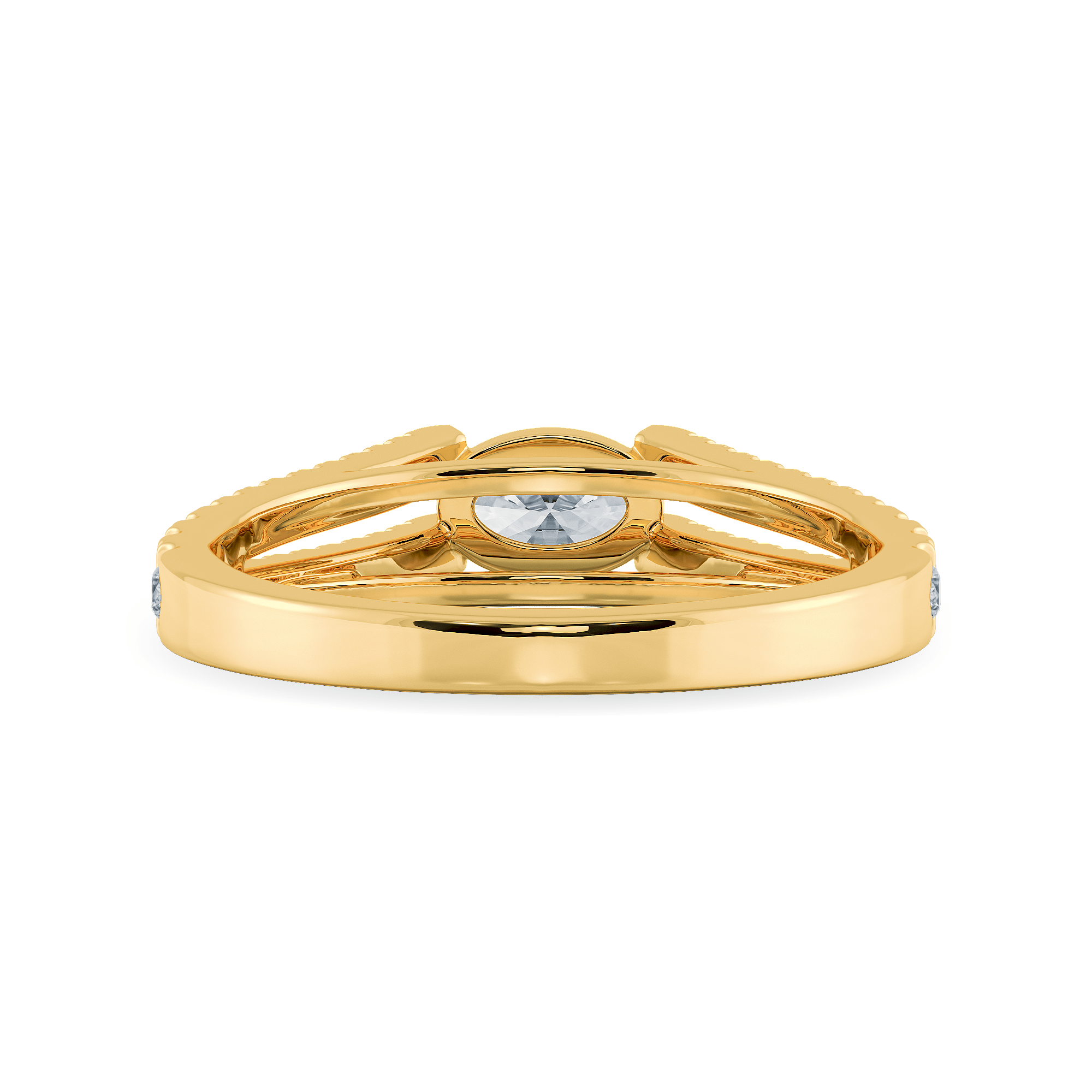 Dressy Three Tier Oval 18K Gold + Diamond Ring – Andaaz Jewelers