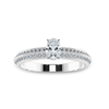 Jewelove™ Rings I VS / Women's Band only 0.70cts Oval Cut Solitaire Diamond Split Shank Platinum Ring JL PT 1190-B