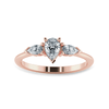 Jewelove™ Rings Women's Band only / VS I 0.70cts. Pear Cut Solitaire Diamond Accents 18K Rose Gold Ring JL AU 1207R-B