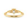 Jewelove™ Rings Women's Band only / VS I 0.70cts. Pear Cut Solitaire Diamond Accents 18K Yellow Gold Ring JL AU 1207Y-B