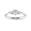 Jewelove™ Rings I VS / Women's Band only 0.70cts Pear Cut Solitaire Diamond Accents Platinum Ring JL PT 1207-B