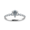 Jewelove™ Rings I VS / Women's Band only 0.70cts Pear Cut Solitaire Halo Diamond Accents Platinum Ring JL PT 2009-B