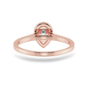 Jewelove™ Rings Women's Band only / VS I 0.70cts. Pear Cut Solitaire Halo Diamond Shank 18K Rose Gold Ring JL AU 1200R-B