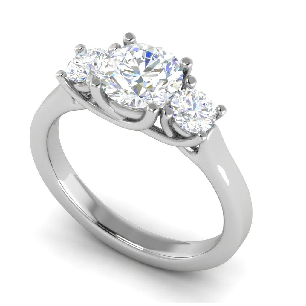 Jewelove™ Rings J VS / Women's Band only 0.70cts Platinum Solitaire Diamond Ring JL PT R3 RD 105