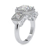 Jewelove™ Rings Women's Band only / VS J 0.70cts. Princess Cut Solitaire Platinum Double Halo Engagement Ring JL PT 0038