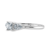 Jewelove™ Rings I VS / Women's Band only 0.70cts Princess Cut Solitaire with Pear Cut Diamond Accents Shank Platinum Ring JL PT 2021-B
