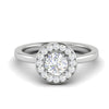 Jewelove™ Rings J VS / Women's Band only 0.70cts Single Halo Diamond Solitaire Platinum Ring JL PT RH RD 164