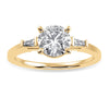 Jewelove™ Rings Women's Band only / VS J 0.70cts. Solitaire Baguette Diamond Accents 18K Yellow Gold Ring JL AU 1209Y-B