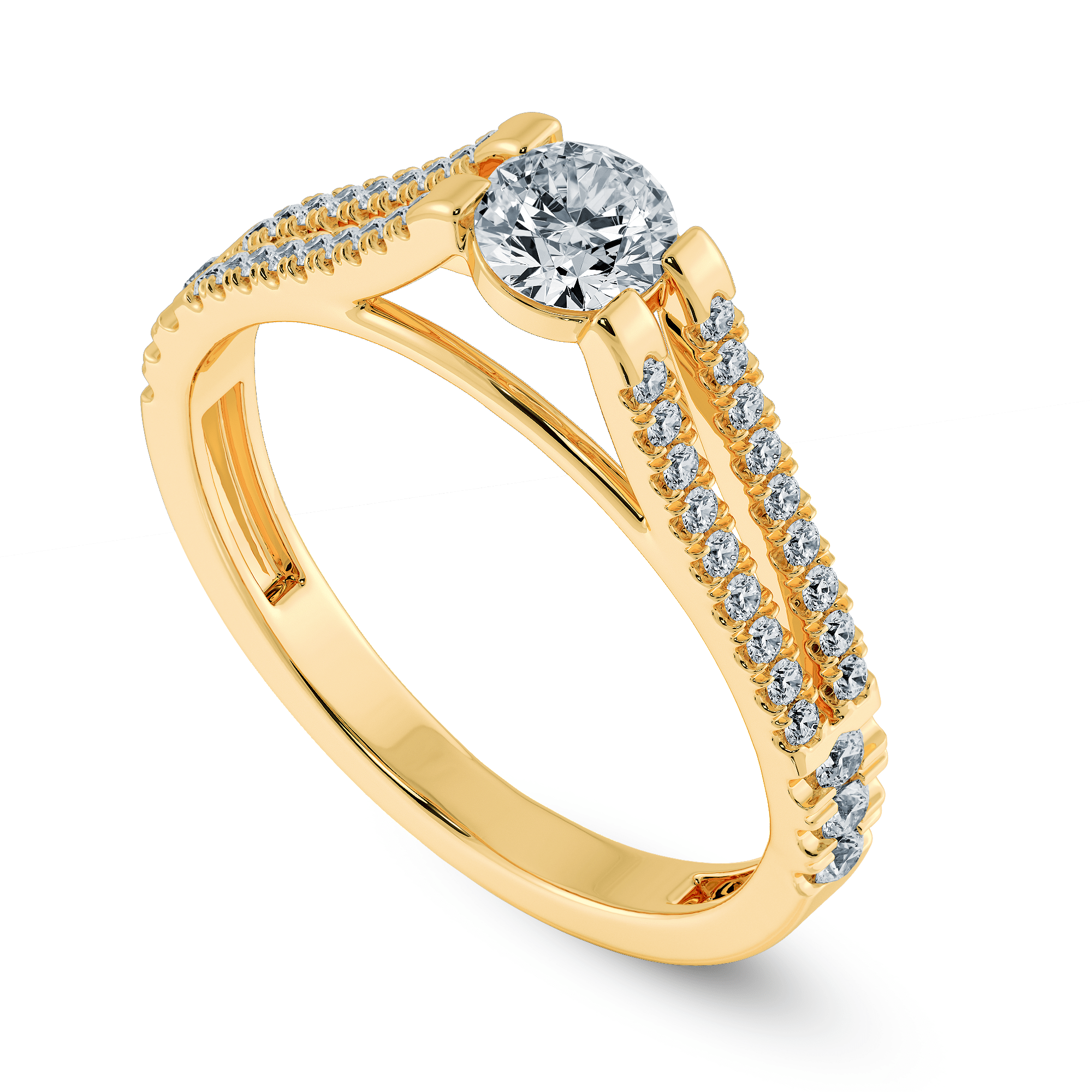 Classic Solitaire Engagement Rings - Half Round Setting – Bella's Fine  Jewelers