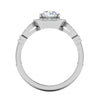 Jewelove™ Rings J VS / Women's Band only 0.70cts Solitaire Halo Diamond Shank Platinum Diamond Ring JL PT RH RD 155