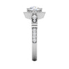 Jewelove™ Rings J VS / Women's Band only 0.70cts Solitaire Halo Diamond Shank Platinum Diamond Ring JL PT RH RD 155