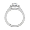 Jewelove™ Rings J VS / Women's Band only 0.70cts Solitaire Halo Diamond Shank Platinum Diamond Ring JL PT RH RD 161