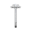 Jewelove™ Rings J VS / Women's Band only 0.70cts Solitaire Halo Diamond Shank Platinum Diamond Ring JL PT RH RD 162