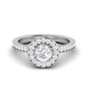 Jewelove™ Rings J VS / Women's Band only 0.70cts Solitaire Halo Diamond Shank Platinum Diamond Ring JL PT RH RD 166