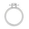 Jewelove™ Rings J VS / Women's Band only 0.70cts Solitaire Halo Diamond Shank Platinum Diamond Ring JL PT RH RD 166