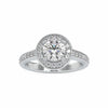 Jewelove™ Rings Women's Band only / VS J 0.70cts. Solitaire Platinum Diamond Halo Shank Engagement Ring JL PT 0070
