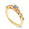 Jewelove™ Rings Women's Band only / VS J 0.70cts. Solitaire with Marquise Cut Diamond Accents 18K Yellow Gold Ring JL AU 2011Y-B
