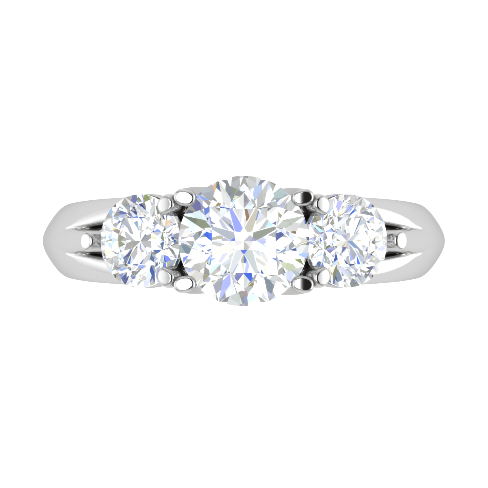 Jewelove™ Rings I VS / Women's Band only 0.90 cts Solitaire Platinum Diamond Ring JL PT R3 RD 120 -B