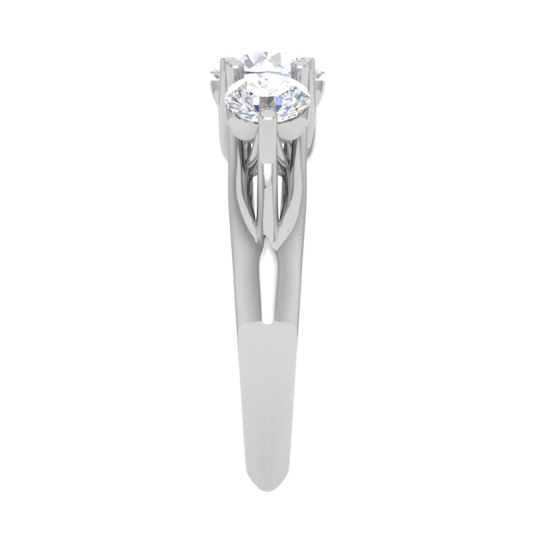 Jewelove™ Rings I VS / Women's Band only 0.90 cts Solitaire Platinum Diamond Ring JL PT R3 RD 120 -B