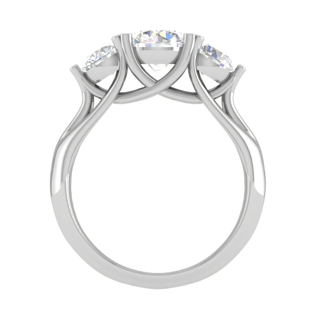 Jewelove™ Rings I VS / Women's Band only 0.90 cts Solitaire Platinum Diamond Ring JL PT R3 RD 120 -B