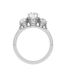 Jewelove™ Rings J VS / Women's Band only 1.00 cts Platinum Solitaire Diamond Shank Ring JL PT R3 RD 114