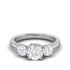 Jewelove™ Rings J VS / Women's Band only 1.00 cts Platinum Solitaire Diamond Shank Ring JL PT R3 RD 115