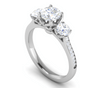 Jewelove™ Rings J VS / Women's Band only 1.00 cts Platinum Solitaire with Diamond Shank Ring JL PT R3 RD 113