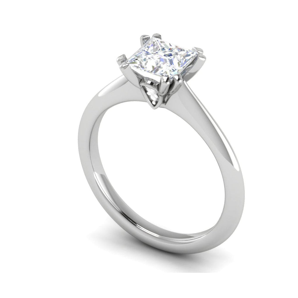 Jewelove™ Rings VS I / Women's Band only 1.00 cts Princess Cut Solitaire Platinum Diamonds Ring JL PT RS PR 120