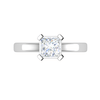 Jewelove™ Rings VS I / Women's Band only 1.00 cts Princess Cut Solitaire Platinum Diamonds Ring JL PT RS PR 131