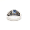 Jewelove™ Rings Men's Band only 1 Carat Approx  Blue Sapphire Platinum Ring JL PT 1218