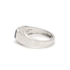 Jewelove™ Rings Men's Band only 1 Carat Approx  Blue Sapphire Platinum Ring JL PT 1218