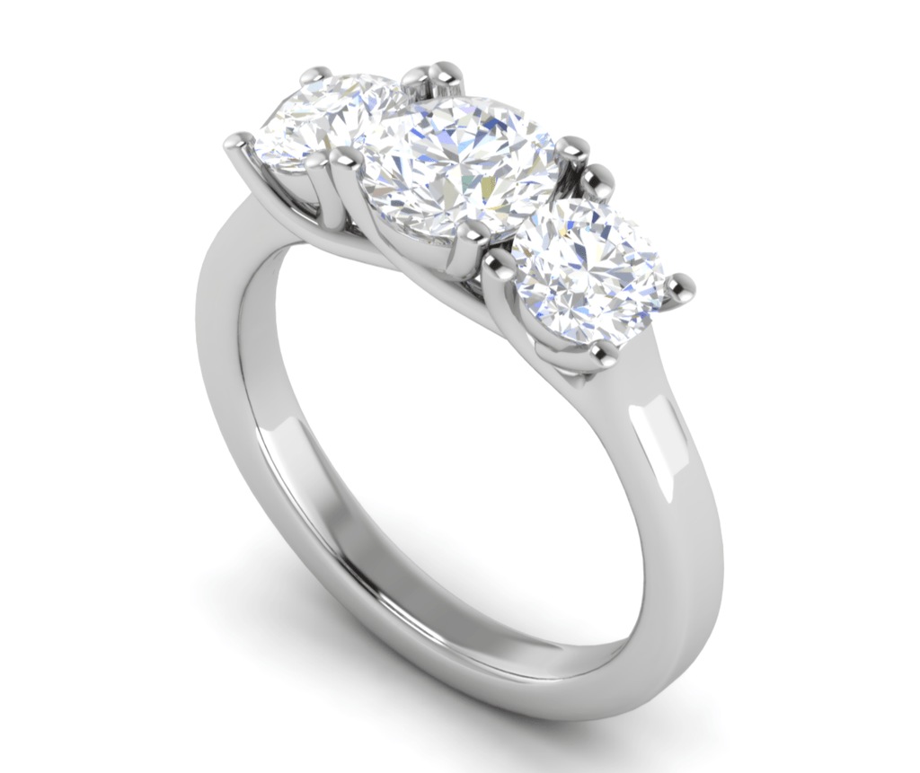 Jewelove™ Rings J VS / Women's Band only 1 Carat Solitaire Diamond Accents Platinum Ring JL PT R3 RD 135