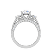 Jewelove™ Rings J VS / Women's Band only 1 Carat Solitaire Diamond Accents Platinum Ring JL PT R3 RD 139
