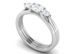 Jewelove™ Rings J VS / Women's Band only 1 Carat Solitaire Diamond Accents Platinum Ring JL PT R3 RD 141