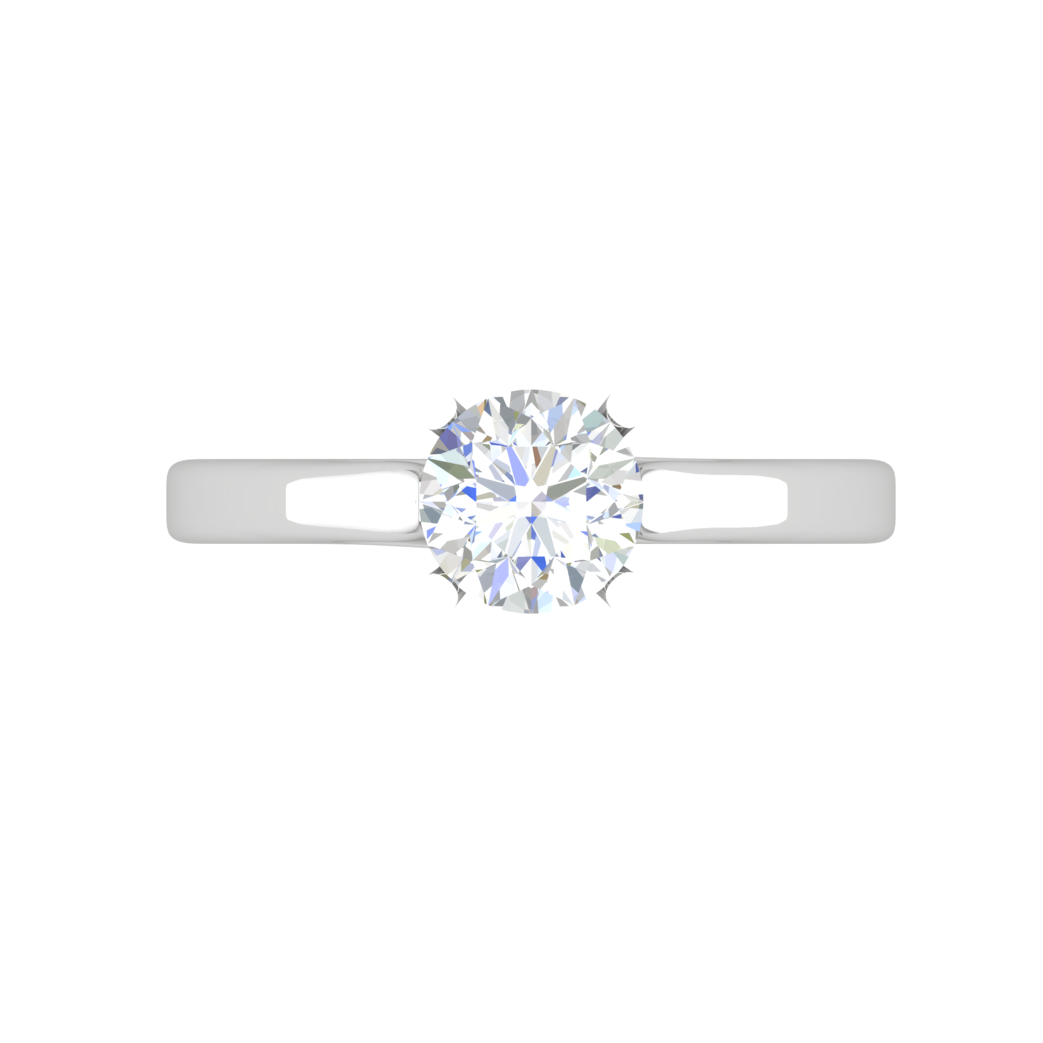 Jewelove™ J VS / Women's Band only 1 Carat Solitaire Platinum Ring JL PT RS RD 106