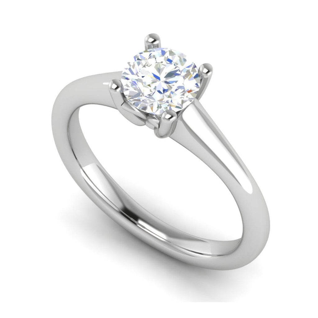 Jewelove™ J VS / Women's Band only 1 Carat Solitaire Platinum Ring JL PT RS RD 113
