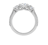 Jewelove™ Rings J VS / Women's Band only 1 Carat Solitaire Twisted Accents Platinum Ring JL PT R3 RD 137