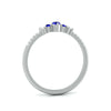Jewelove™ Rings 10 Pointer Blue Sapphire Platinum Diamond Engagement Ring JL PT LR 7004