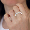 Jewelove™ Rings Women's Band only / VVS GH 10 Pointer Eternity Princess Cut Diamond Platinum Wedding Ring for Women JL PT RD RN 9294-A