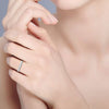 Jewelove™ Rings 10 Pointer Half Eternity Diamond Platinum Ring for Women JL PT WB RD 145