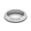 Jewelove™ Rings Women's Band only / SI IJ 10 Pointer Half Eternity Platinum Princess cut Diamonds Ring for Women JL PT WB PR 114