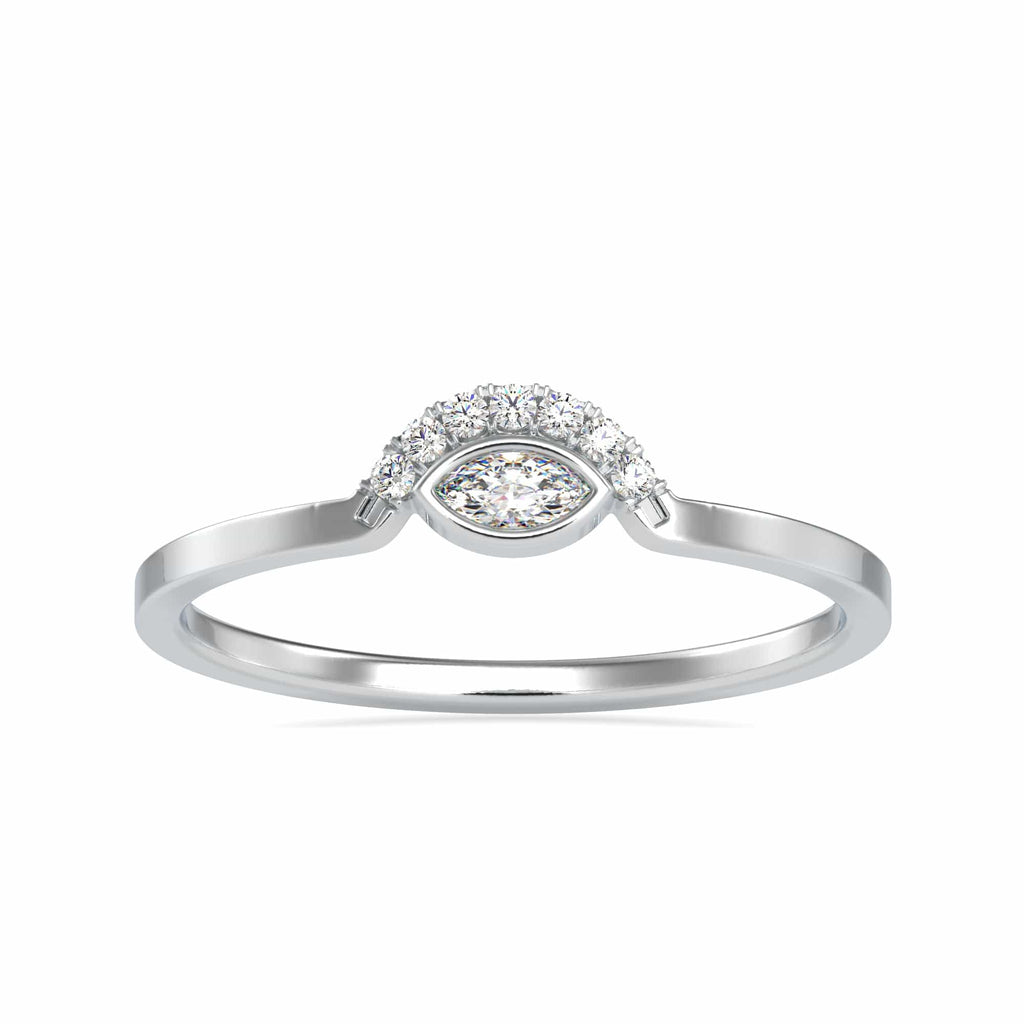 Jewelove™ Rings 10 Pointer Marquise Cut Diamond Platinum Diamond Engagement Ring JL PT 0651