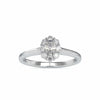Jewelove™ Rings 10 Pointer Oval Cut Diamond Platinum Diamond Halo Ring JL PT 0030