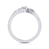 Jewelove™ Rings 10-Pointer Platinum Diamond Ring for Women with a Curve JL PT G-117