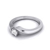 Jewelove™ Rings 10-Pointer Platinum Diamond Ring for Women with a Curve JL PT G-117