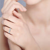 Jewelove™ Rings 10 Pointer Platinum Half Eternity Princess cut Diamonds Ring for Women JL PT WB PR 109