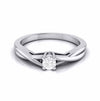 Jewelove™ Rings 10-Pointer Platinum Solitaire Ring - Shank with a Twist JL PT G-115