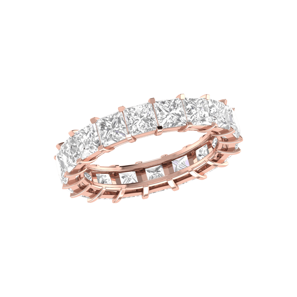 Jewelove™ Rings Women's Band only / VVS GH 10 Pointer Rose Gold Princess Cut Diamond Engagement Ring JL AU RD RN 9281R-B